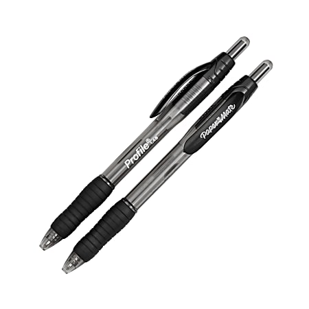 Paper Mate Profile Retractable Ballpoint Pens, Bold Point, Black Ink - 4 pack