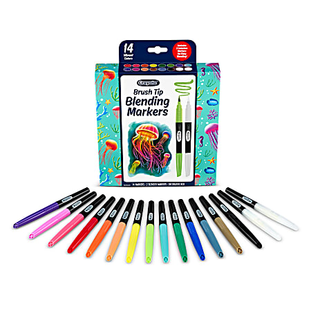 Crayola Blending Markers, Assorted Colors, Pack Of 16