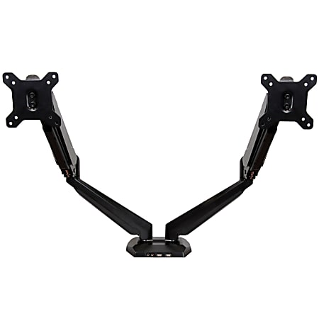 StarTech.com Dual Monitor Arm - USB Hub and Audio Ports in Base - Monitors up to 32" - VESA Monitor Stand Desk Mount