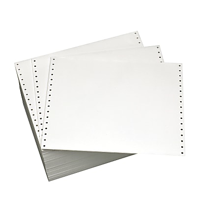Office Depot® Brand Computer Paper, 1 Part, 18 Lb, 14 7/8" x 11", Non-Perforated, Bond, White, Box Of 2,500 Sheets