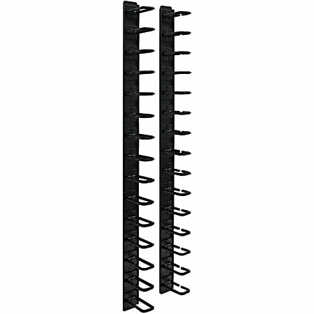 Eaton Tripp Lite Series SmartRack 6 ft. (1.83 m) Vertical Cable Manager - Flexible ring type & toolless mounting - Cable Panel - Black