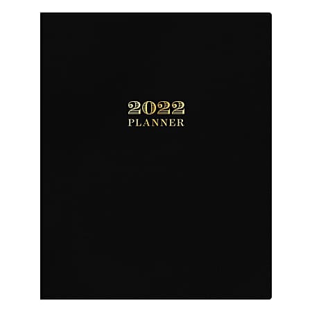 Day Designer Weekly/Monthly Planner, 8” x 10”, Black, January To December 2022, 133649