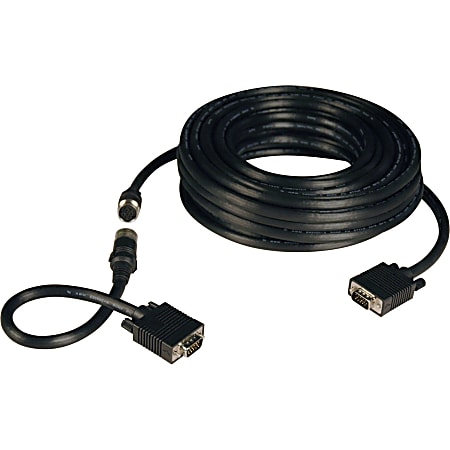 Tripp Lite 100ft VGA Coax Monitor Cable Easy Pull with RGB High Resolution HD15 M/M 100' - (HD15 M/M) 100-ft.