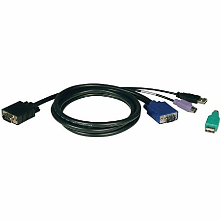 Eaton Tripp Lite Series USB/PS2 Combo Cable Kit for NetController KVM Switches B040-Series and B042-Series, 6' (1.83 m)