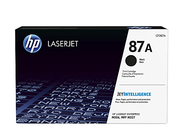 HP 87A Black Toner Cartridge, CF287A