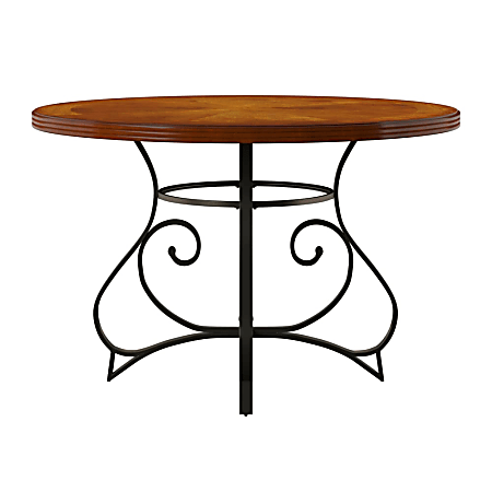Powell Neville Dining Table, 30"H x 45"Dia., Cherry