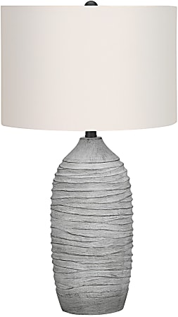 Monarch Specialties Heathyr Table Lamp, 27”H, Ivory/Gray