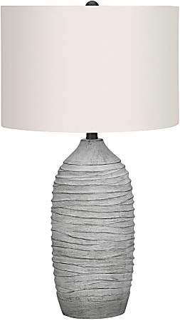 Monarch Specialties Heathyr Table Lamp, 27”H, Ivory/Gray