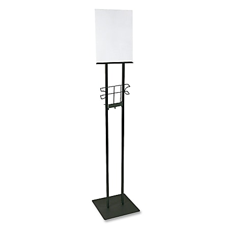 Buddy 100% Recycled Lobby Sign Holder Stand, 12"H x 12"W x 48"D, Black