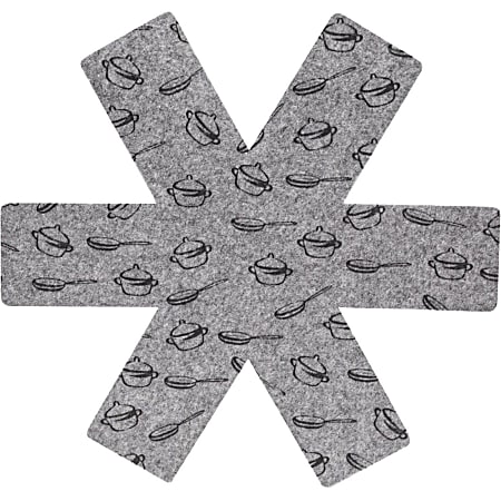 Starfrit® Polyester Pot & Pan Protectors, Gray, 15”, Set Of 3 Protectors
