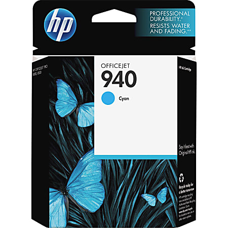 HP 940 Cyan Ink Cartridge, C4903AN