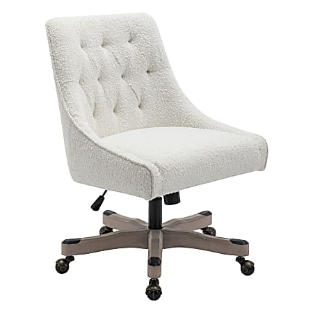 Office Star Tindal Fabric High-Back Office Chair, White