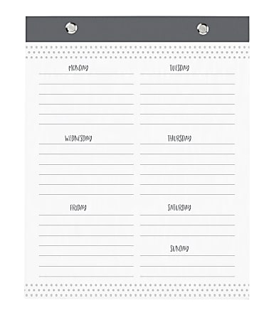 Office Depot® Brand Weekly Desk Calendar, 7" x 9", White/Gray, Undated