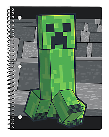 Minecraft Single Subject Wide Ruled Notebook, 8.5" x 11", 70 Sheets