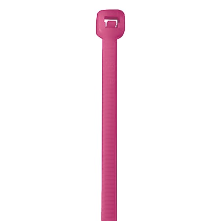 Office Depot® Brand Color Cable Ties, 14", Fluorescent Pink, Case Of 1,000