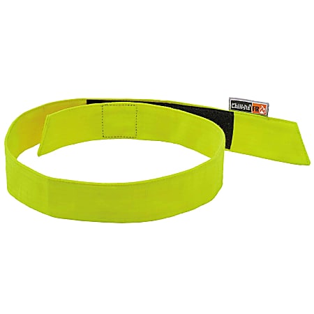 Ergodyne Chill-Its 6705FR Evaporative Cooling Bandanas, Lime, Pack Of 6 Bandanas