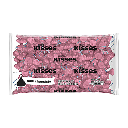 Hershey's® Kisses Milk Chocolates, 66-Oz Bag, Pink