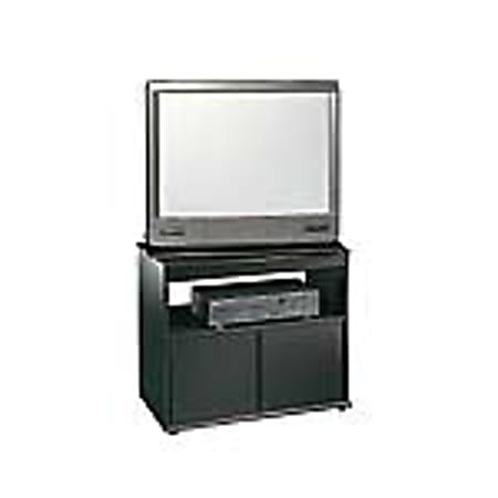 Sauder® Bayshore TV/VCR Stand With Swivel Top, Matte Black