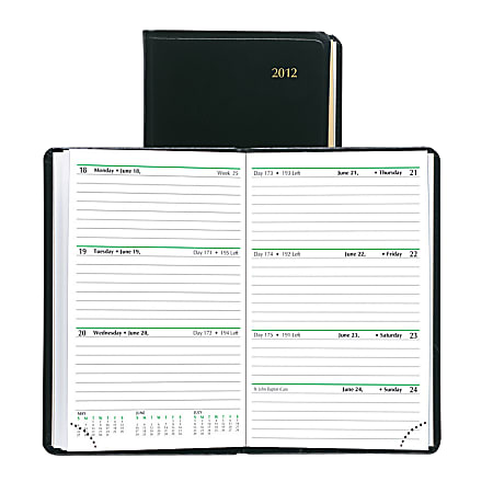 Day-Timer® Mini Weekly Planner, 3" x 4 1/2", Black, January-December 2012