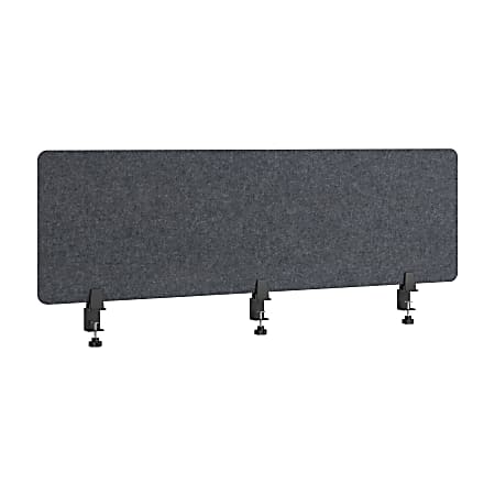 WorkPro® Motiva Desktop Privacy Screen, 18”H x 58”W x 2”D, Cool Charcoal, Installation Included