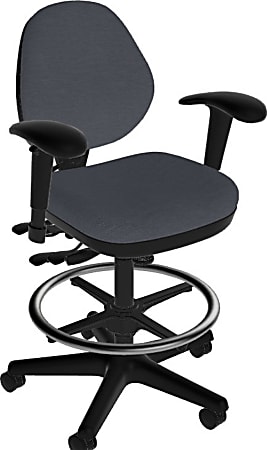 Sitmatic GoodFit Low-Back Task Stool, Gray/Black