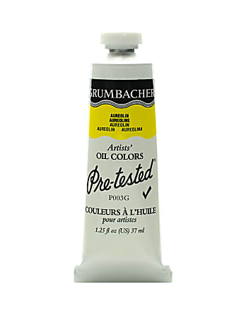 Grumbacher P003 Pre-Tested Artists' Oil Colors, 1.25 Oz, Aureolin