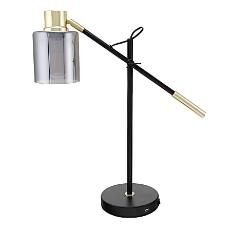 OttLite Fairmont Desk Lamp 20 Watts Honey Brass - Office Depot