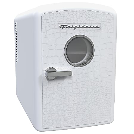 Frigidaire® 9-Can Mini Fridge Cooler with Crocodile Door, White, EFMIS181-WHTCROC