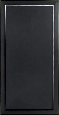 DesignOvations Wyeth Magnetic Framed Chalkboard, 13" x 26", Black, Black Plastic Frame