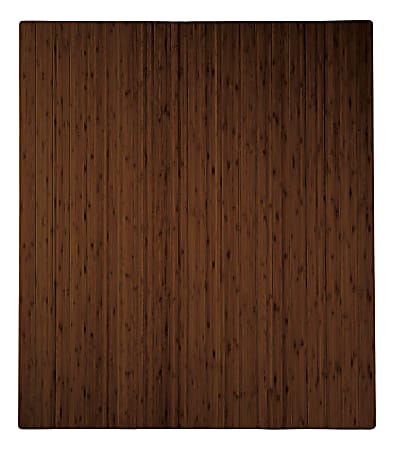 Realspace&trade; Bamboo Chair Mat, 48&rdquo; x 52&rdquo;, Brown