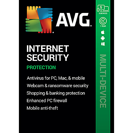 AVG Internet Security 2020 | 5 Devices 1 Year | Download (Windows)