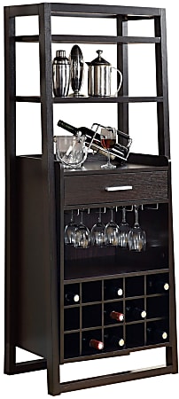Monarch Specialties Christopher Home Bar, 60"H x 24"W x 15-3/4"D, Espresso