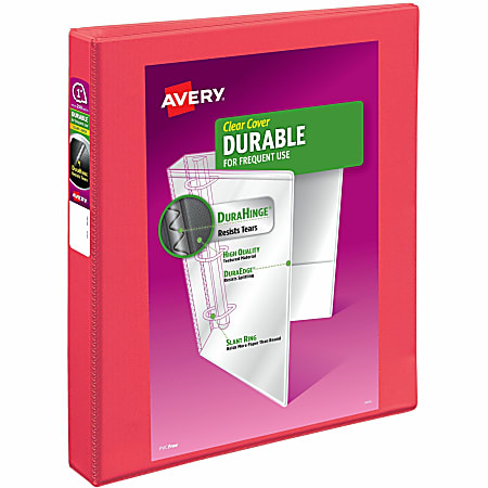 Avery® Durable View 3-Ring Binder, 1" Slant Slant Rings