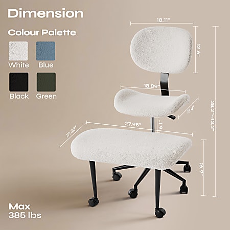Pinmoco 2 Tier Cross Legged Ergonomic Textured Fabric Modern