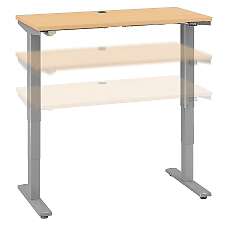 Move 40 Series by Bush Business Furniture Electric 48"W Height-Adjustable Standing Desk, 48" x 24", Natural Maple/Cool Gray Metallic, Standard Delivery