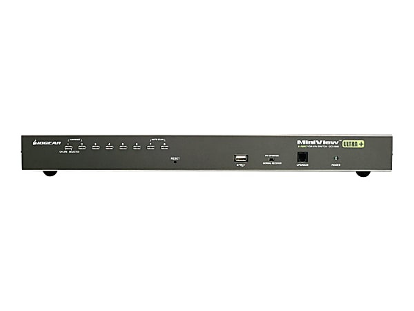 IOGEAR 8-Port USB PS/2 Combo VGA DisplayPort KVM Kit - Metal