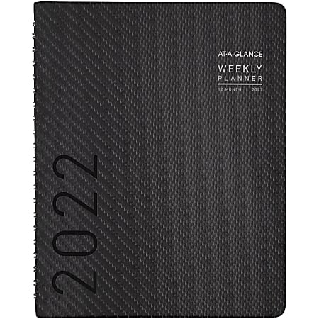 AT-A-GLANCE® Contemporary Weekly/Monthly Planner, Letter Size, Graphite, January To December 2022, 70950X45