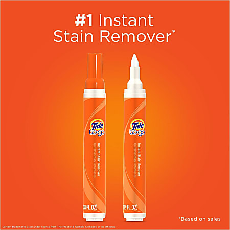 Tide To Go Stain Remover Pen - 0.34 oz (0.02 lb) - 1 Each - Phosphate-free, Machine Washable, Bleach-free - Orange Tide To Go Stain Remover Pen - 0.34 oz (0.02 lb) - 1 Each - Phosphate-free, Machine Washable, Bleach-free - Orange
