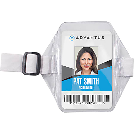 Advantus Arm Badge Holder Support 2.50 x 3.50 Media Vertical Vinyl ...