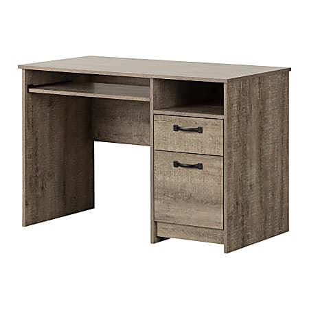 South Shore Tassio 44" W Rectangular Desk, Weathered Oak
