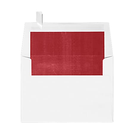 LUX Invitation Envelopes, A6, Peel & Press Closure, Red/White, Pack Of 500