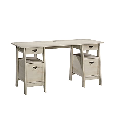 Sauder® Trestle 59"W Executive Computer Desk, Chalked Chestnut