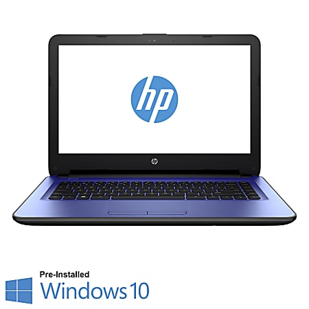 HP 14 Laptop, 14" Screen, Intel® Celeron®, 2GB Memory, 32GB Solid State Drive, Windows® 10