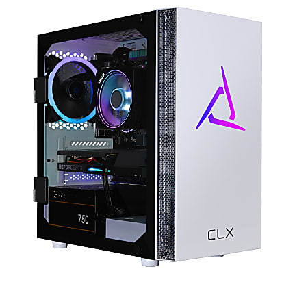 CLX SET TGMSETRTM1611WM Gaming Desktop PC, AMD Ryzen 7, 16GB Memory, 3TB Hard Drive/500GB Solid State Drive, Windows® 10 Home