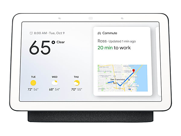 Google™ Nest Hub Max Smart Home Assistant With Voice Search and Voice Command, Charcoal