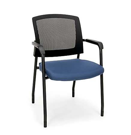 OFM Model 424 4-Leg Guest Chair, Navy/Black