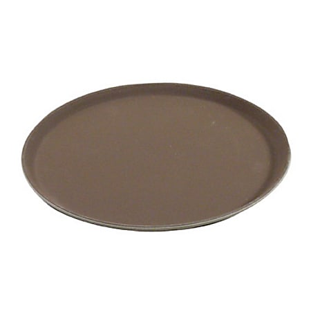 Carlisle Griptite 2 Round Serving Tray, 14", Tan