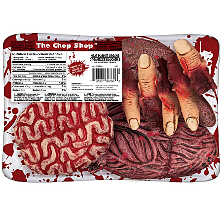 Amscan Halloween Meat Market Organs, 6” x 5-3/4”, Red, Pack Of 8 Organs