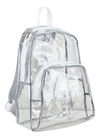 Eastsport Clear PVC Backpack, Pinstripe