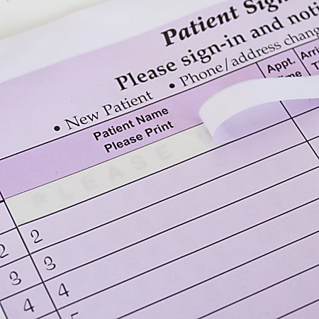 HIPAA Compliant PatientVisitor Privacy 2 Part Sign In Sheets 8 12 x 11 ...
